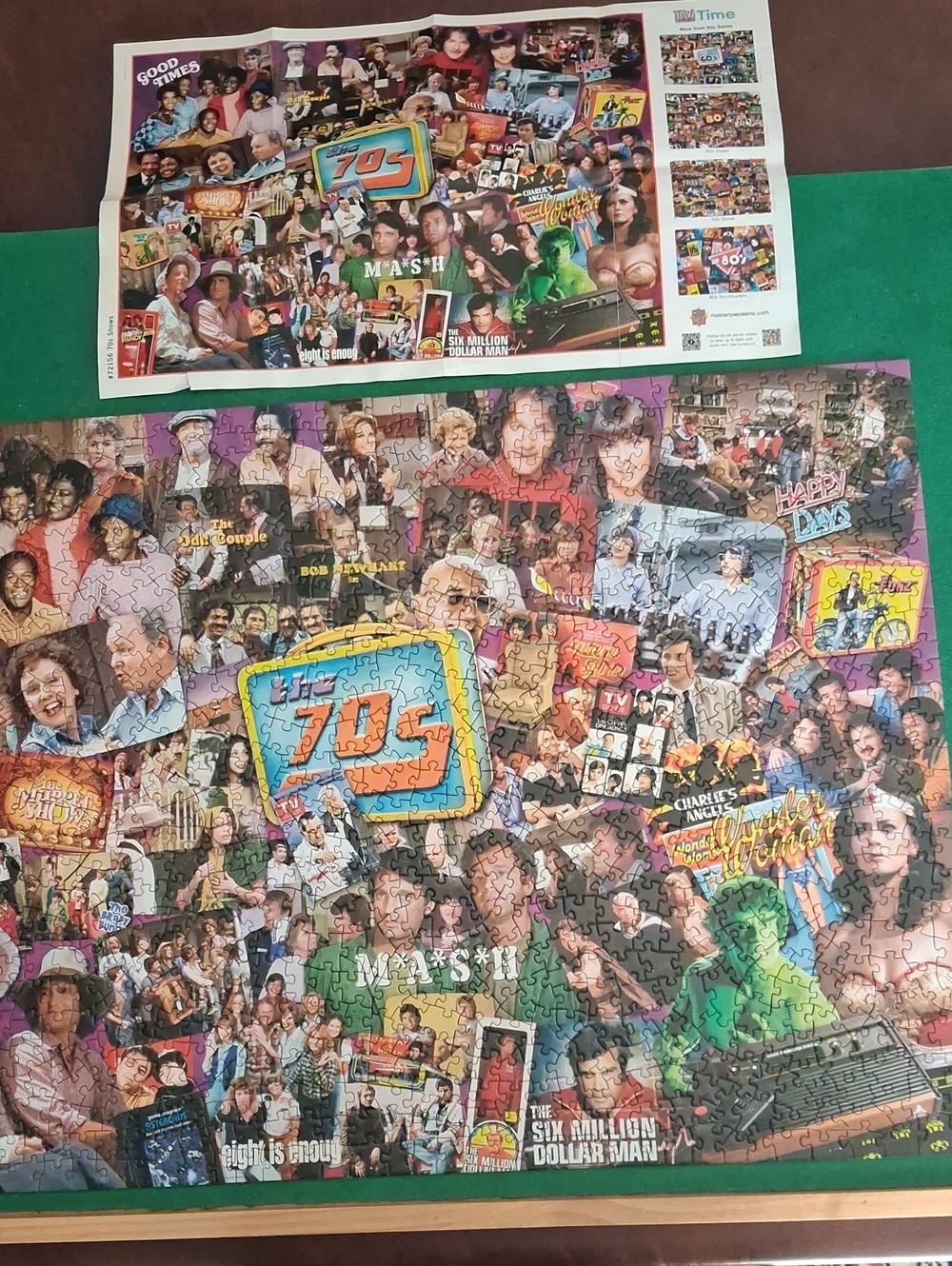 Retro 70s Collage Party Puzzle - Multicolor